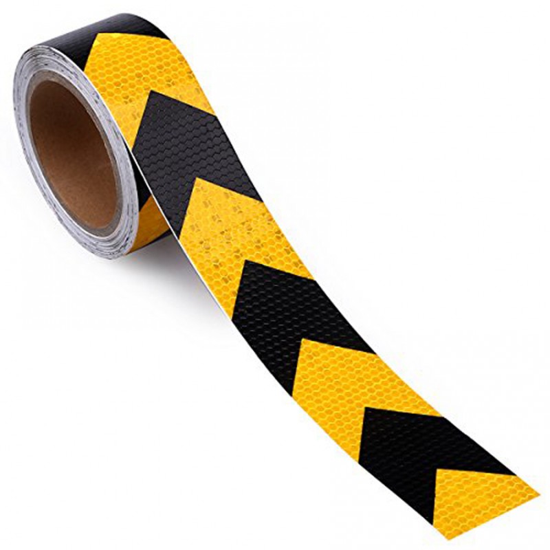 cinta reflectante cebrada amarillo negro alta visibilidad